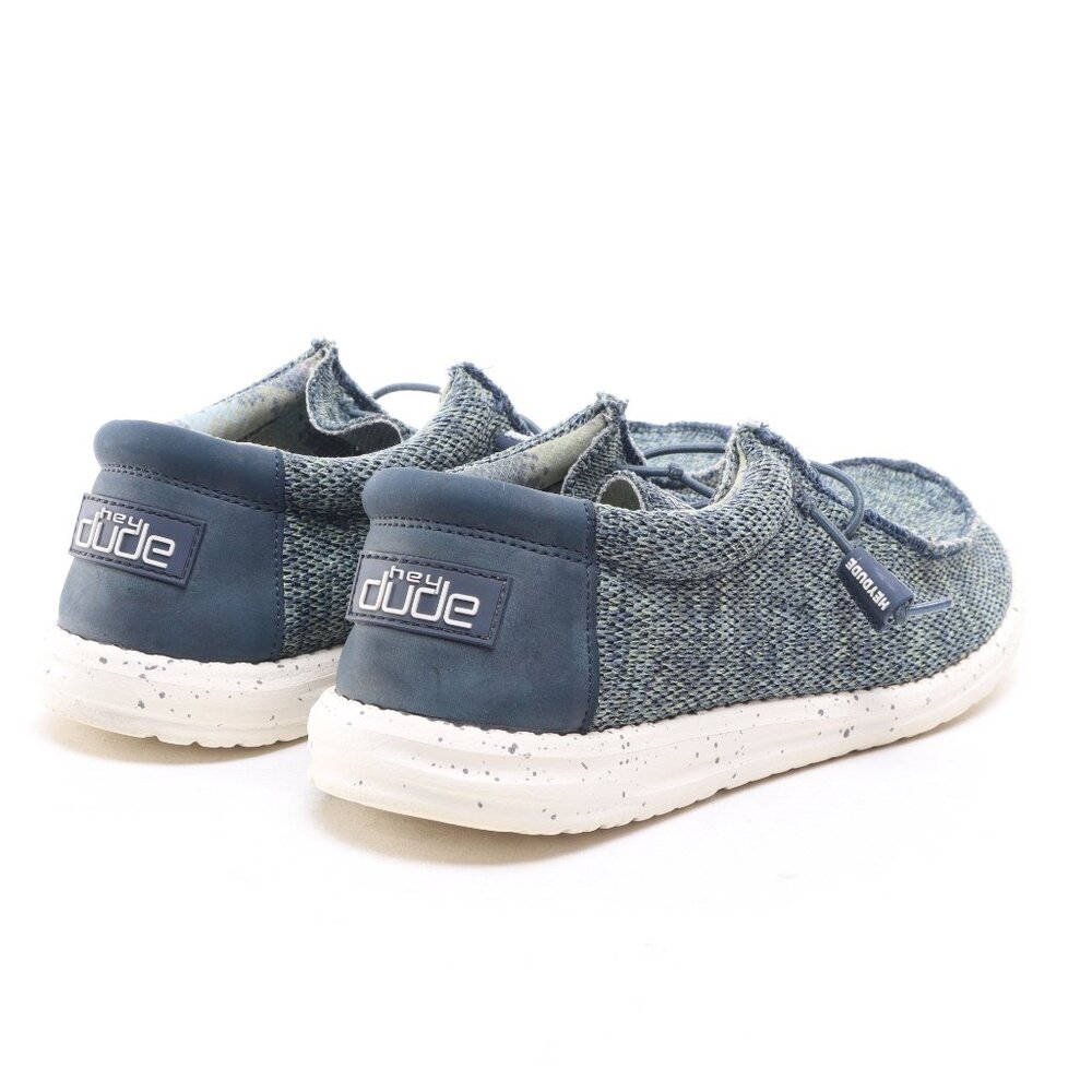Hey Dude Textile Wally Sox Aqua Loafers & Slip-Ons Men 9 Blue/White - Picture 10 of 17